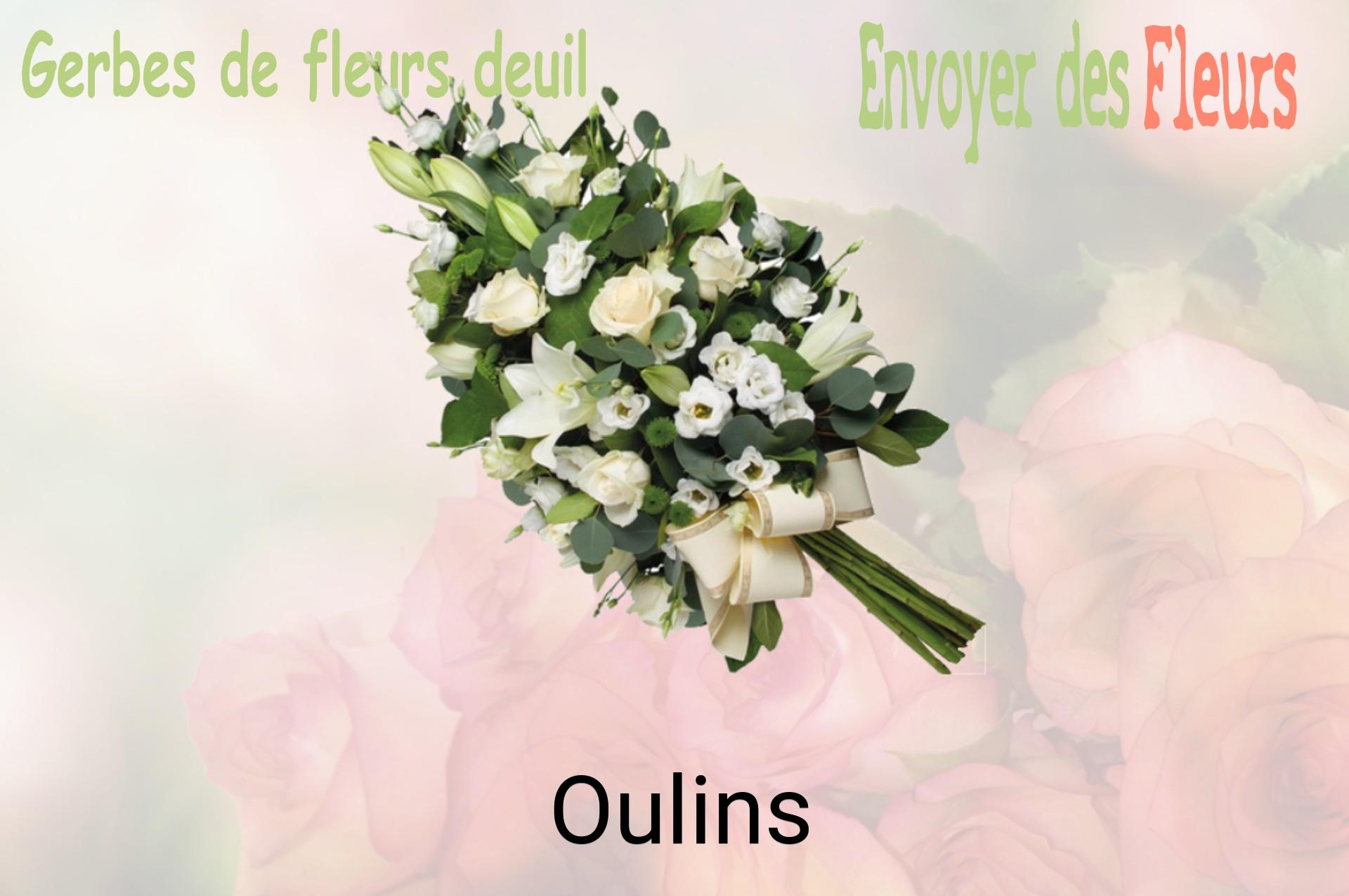 Gerbe de fleurs de deuil livrée à Oulins